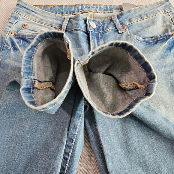 Aeropostale Jeans Women's Size 10 Long Jegging Light Blue Wash Style# 19 B070 7E - Picture 10 of 16